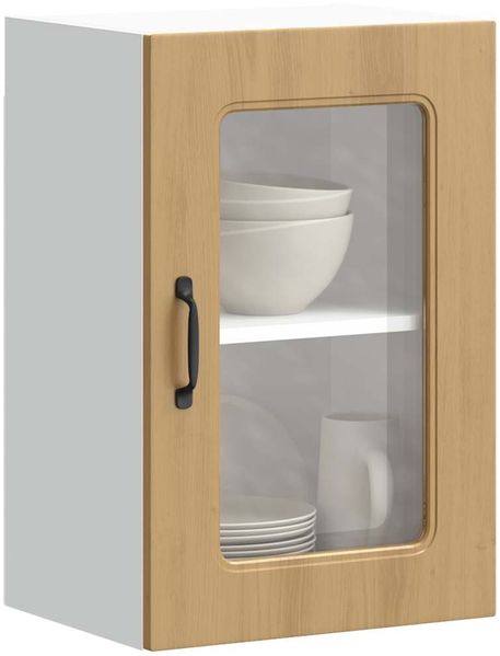 vidaXL Küchen-Hängeschrank mit Glastür Kalmar Artisan-Eiche Holzwerkstoff 853536
