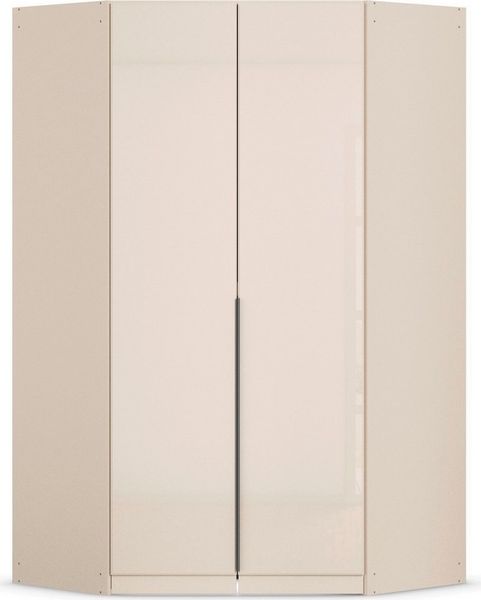 OTTO home Eckkleiderschrank Kleiderschrank Schrank Ankleidezimmer Schlafzimmer Garderobe AGORDO (in zwei Griff-Farben, Breite/Tiefe 117x117 cm, Höhen 210/229 cm) mit Glastüren, voll ausgestattet mit viel Stauraum MADE IN GERMANY