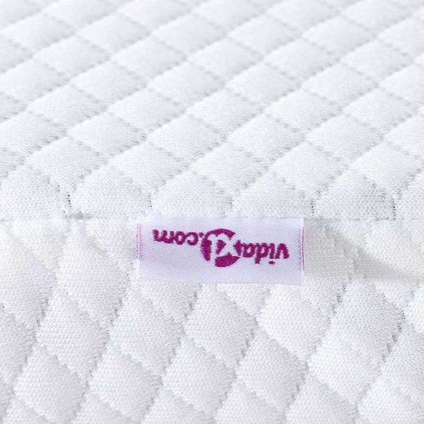 vidaXL Matratzenauflage, Jacquard Stoff weiß, Höhe 5 cm, 160x200 cm Bild 9