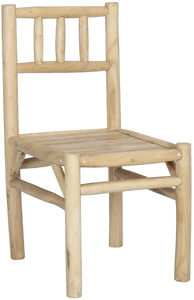 Vente-unique - TULUM Garden dining set Holz, Platte Beige - B 54 cm x H 90 cm x L 45 cm