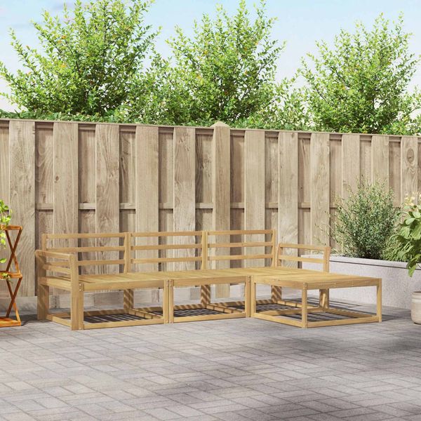 vidaXL Outdoor-Sofagarnitur 4 pcs Weiß 254 x 162,5 x 73 cm 3386268