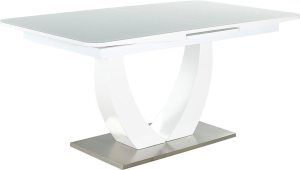 Ausziehtisch Ute / Ulm, Weiß, 160 x 76 x 90 cm