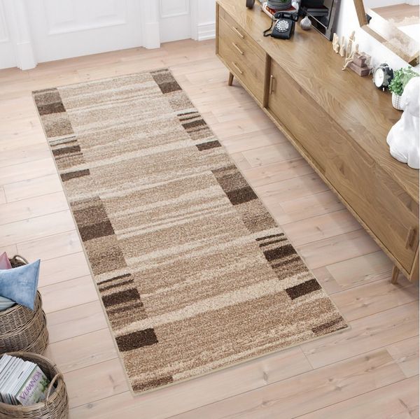 Tapiso Läufer SARI, rechteckig, Höhe: 12 mm, Flur Kurzflor Modern Meliert Design Wohnzimmer Schlafzimmer Küche
