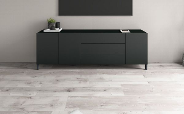 borchardt Möbel Sideboard Sophia, Grifflos mit schwarzen Metallfüßen, 152 oder 190cm, viel Stauraum, grifflos, praktisch, mehrere Größen