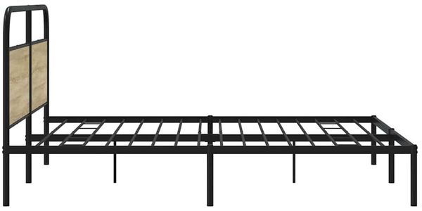 vidaXL Metallbett ohne Matratze Sonoma-Eiche 183x213 cm 3318644 Bild 6