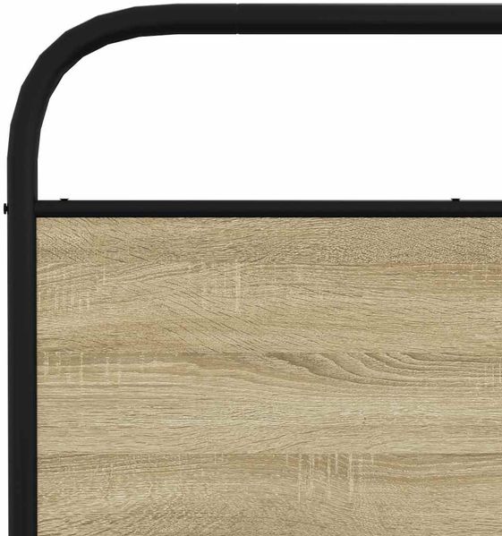 vidaXL Metallbett ohne Matratze Sonoma-Eiche 183x213 cm 3318644 Bild 8