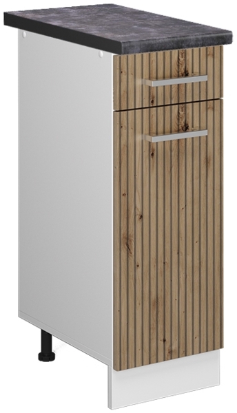 Küchenunterschrank R-Line Artisan-Eiche 30 cm , AP Anthrazit Vicco