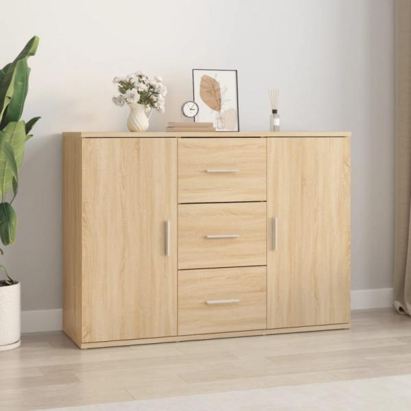 vidaXL Sideboard Sonoma-Eiche 91x29,5x65 cm Holzwerkstoff 823345
