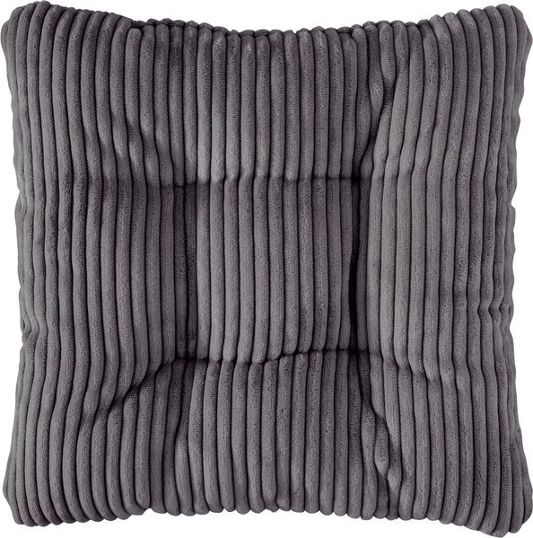 sleepling Sitzkissen in Cord-Optik, Stuhlkissen, Zierkissen, Dekokissen, aus weichem Möbelstoff, abriebfest, anschmiegsam, wendbar, 38 x 38 cm