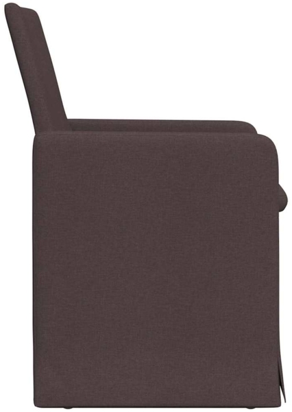 vidaXL Esszimmerstühle 2 pcs Dunkelbraun 57 x 67 x 95 cm Stoff 42017907 Bild 4