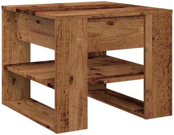 vidaXL Couchtisch Altholz-Optik 55,5x55x45 cm Holzwerkstoff 856818