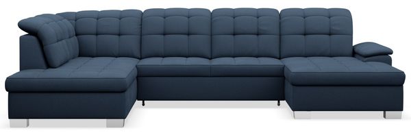 Selsey 'Jamaal' Wohnlandschaft mit Schlaffunktion und Stauraum rechtsseitig, marineblau Bild 6
