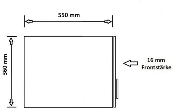 Aufsatzschrank Hochschrank 50 cm CREMONA Eiche hell + Schwarz matt Küchenzeile Küchenblock Küche Einbauküche Bild 4
