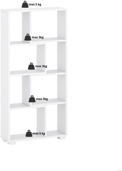 TARGET HOME DEKO-WANDREGAL SPLIT Spanplatte Weiß (H 120 x T 120 x B 60 cm) Bild 6
