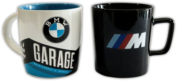 BMW Tasse 2x BMW M Tasse Garage Motorrad Kaffee Becher Kaffeetasse Motorsport, 1-tlg.