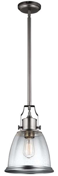 Pendellampe, Deckenleuchte, Stahl Nickel, D 24 cm