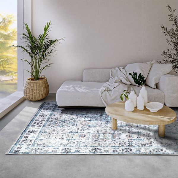 ELLE DECORATION Teppich Saveh, rechteckig, Höhe: 5 mm, Kurzflor, Anti Rutsch, Vintage, Klassisch, Wohnzimmer, Flur