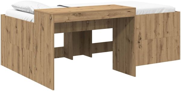 vidaXL Hochbett mit Schreibtisch für Kinder Artisan-Eiche 80x200 cm 3422650