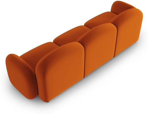 Micadoni Sofa Blair 3-Sitzer Samtstoff Terrakotta Bild 3