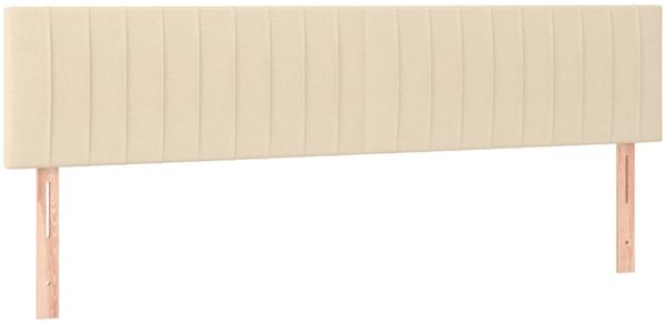 vidaXL Boxspringbett mit Matratze Creme 160x200 cm Stoff 3140790 Bild 6
