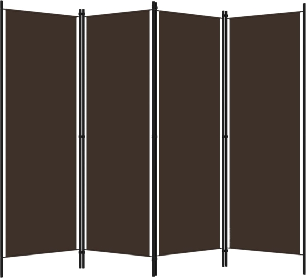 vidaXL 4-tlg. Raumteiler Braun 200x180 cm 320720