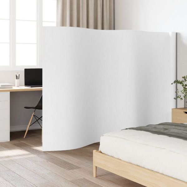 vidaXL Paravent Weiß Breite 600 cm Höhe 165 cm Bambus 377010