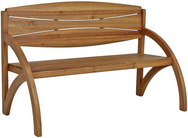 Gartenbank HAVANA - 140cm Breit, Akazie, Natur | Terrassenbank Wetterfest Sitzbank Outdoor Bank