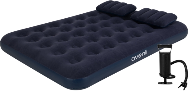 Avenli aufblasbares Luftbett / Campingmatratze Set 191 x 137 x 22 cm, inklusive Kissen &Luftpumpe