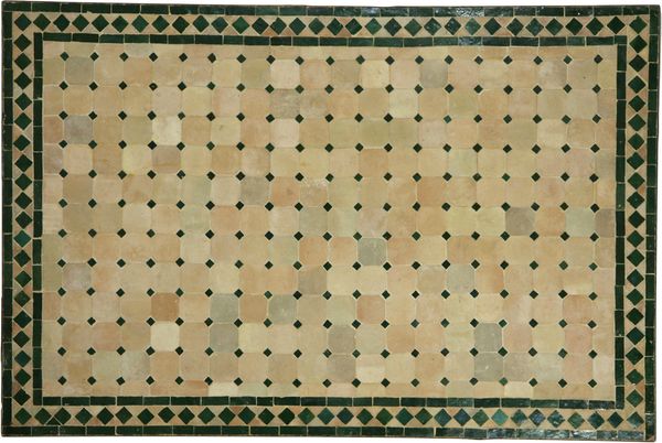 Mosaik-Esstisch 120x80 Grün/Raute