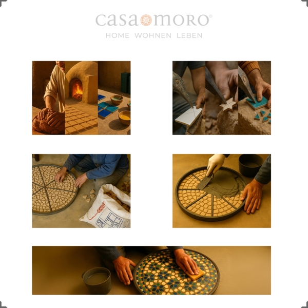 Mosaik-Esstisch 120x80 Grün/Raute Bild 10