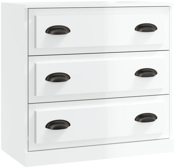 Sideboard, Kommode Hochglanz-Weiß 70x35,5x67,5 cm Holzwerkstoff j1838p