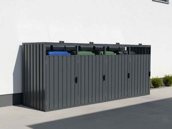 StarLine 4er Mülltonnenbox Cubi Metall 240 l