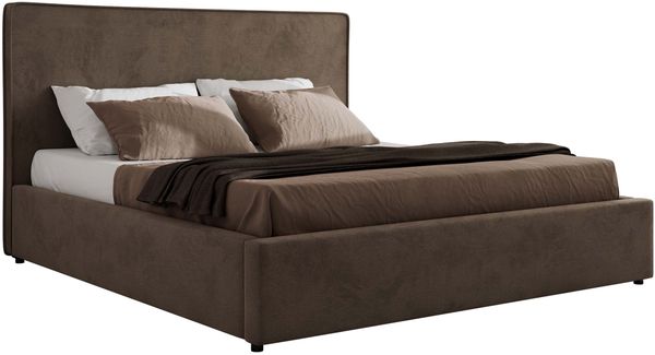 CORIVO CLASSIC Polsterbett mit Bettkasten & Stauraum, Doppelbett, inkl. Lattenrost, Metall-Hebeautomat mit Gasdruckfedern - Braun Velvet Bild 6