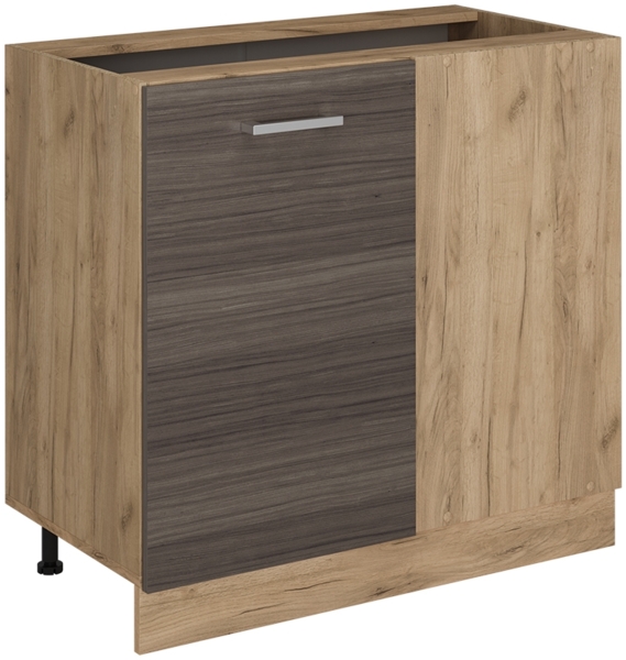 Eckunterschrank R-Line Edelgrau 86 cm ohne Arbeitsplatte Vicco