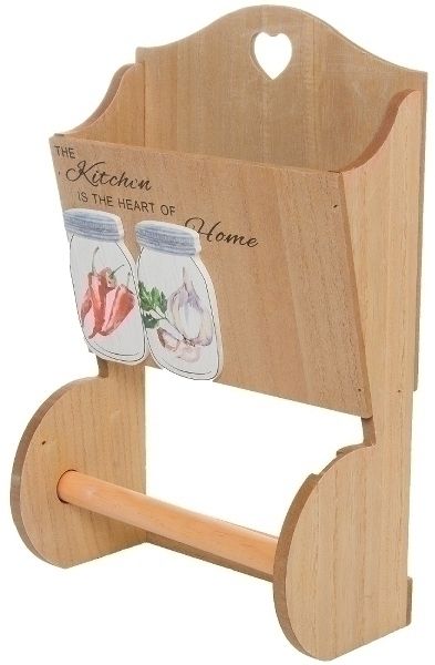 Küchenrollenhalter Struppi mit Ablage MDF Holz