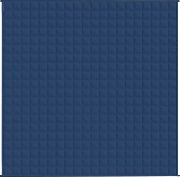 vidaXL Gewichtsdecke Stoff, 1 x Gewichtsdecke, Blau, 200x200 cm, Stoff, 13 kg Bild 3