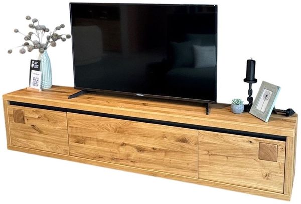 TV Board zum hängen 215x44cm "Bergamo" Wildeiche geölt WZ-0159 Bild 6