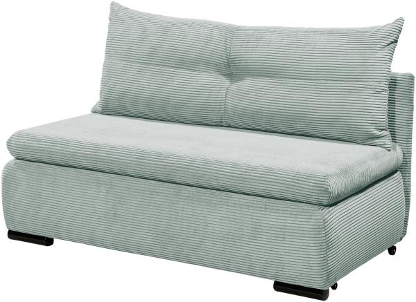 Schlafsofa >CHARLIE 2FBK< Liegefläche 200x150cm, cord sage - 153x75x83 (BxHxT)