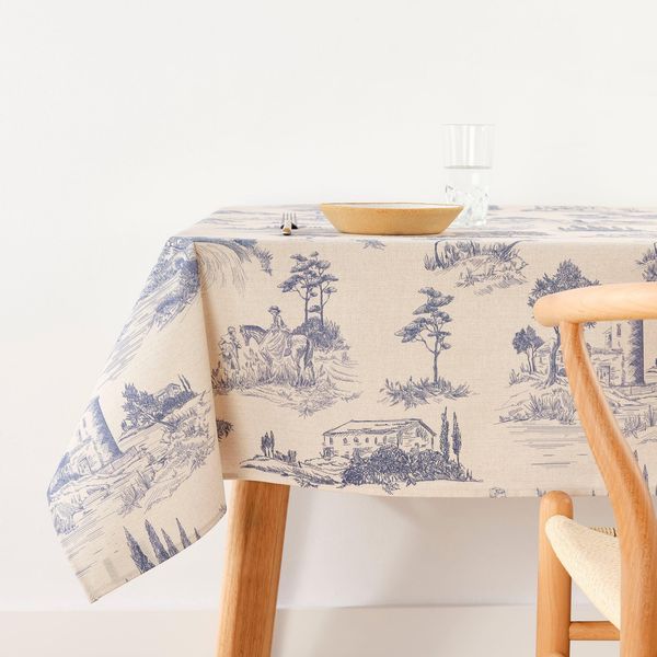 Belum Tischdecke mit Fleckenabweisend, Größe 155x155 cm, extraweich, Mehrfarbig, 100, Stoff 100% Bio-Baumwolle, Modell 0120-370