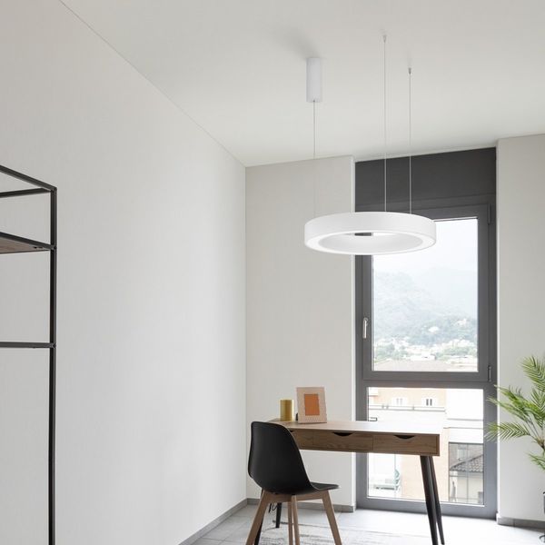 Nova Luce 9345638 MORBIDO LED Pendelleuchte 60cm 2700-4000K Weiss dimmbar