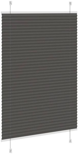 vidaXL Plissee Schwarz 90x150 cm Stoffbreite 89,4 cm Polyester 4015141 Bild 4