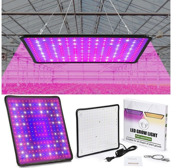 Jibenhome Pflanzenlampe Wachstumslampe,Vollspektr UV+IR/Sonnenlicht Grow Lamp,An-/Aus-Schalter, Vollspektrum A-256 LEDs, für Zimmerpflanzen,Gemüse und Blumen