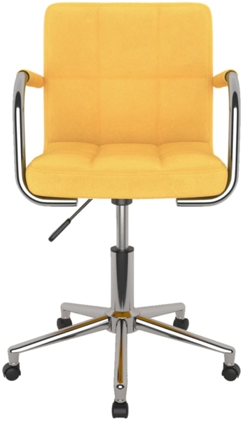 vidaXL Esszimmerstuhl Drehbar Senfgelb Stoff, Drehbar [3088162]