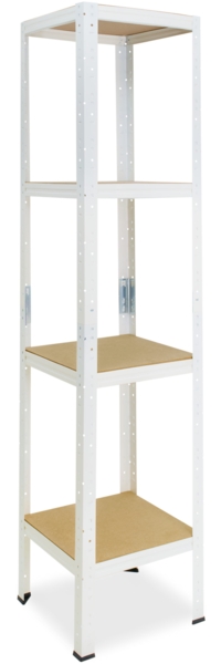 shelfplaza HOME 180x50x50 cm Schwerlastregal in weiß mit 4 Böden und 175 kg Traglast pro Boden