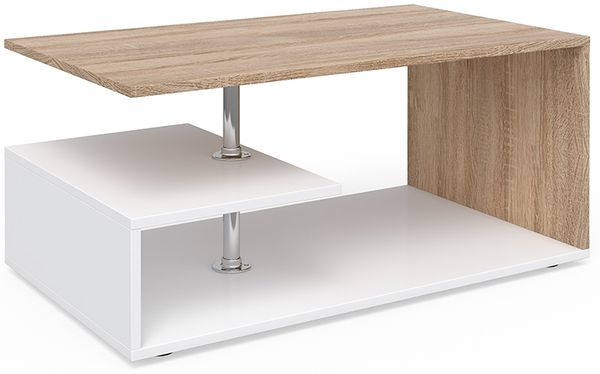 Couchtisch Guillermo Weiß/Sonoma 91 x 52.6 cm Vicco