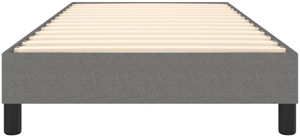 vidaXL Polsterbett, Stoff, 25,0 cm, Dunkelgrau, 90x190 cm, mit Lattenrost, Schwarz Bild 5