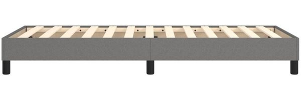 vidaXL Polsterbett, Stoff, 25,0 cm, Dunkelgrau, 90x190 cm, mit Lattenrost, Schwarz Bild 6