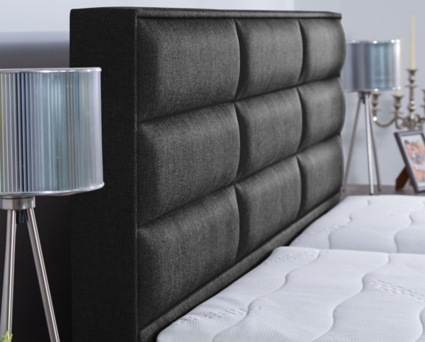 Meisterbetten Boxspringbett Pino 200x220 in WT-Schwarz, Matratzenbezug Nano, Ergoflex-Topper Bild 5