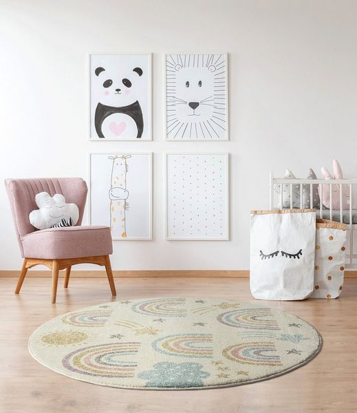 the carpet Teppich Beat Kids, rund, Höhe: 9 mm, Kids Kinderzimmer Teppich strapazierfähig und pflegleicht