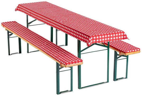 Gräfenstayn Bankauflage Biertischauflagen-Set 3-tlg Sitzpolsterung für Bierzeltgarnitur